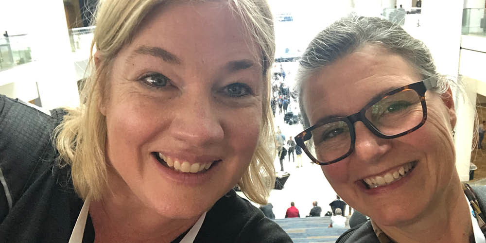 Kelly Wanlass and Tamsen Tillson at Automate Show and Conference in Detroit